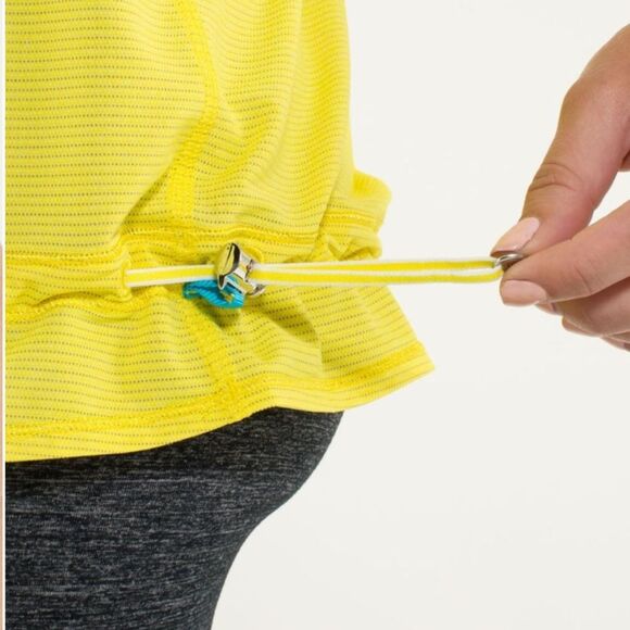 Lululemon Run Ta Ta Topper Tank Top Twin Stripe Sizzle (yellow) White XS Size 4 - Picture 14 of 16